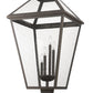 Z-Lite Talbot 20" 4-Light Oil Rubbed Bronze Outdoor Pier Mounted Fixture and Square Pier Mount Hardware With Seedy Glass Shade