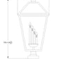 Z-Lite Talbot 20" 4-Light Oil Rubbed Bronze Outdoor Pier Mounted Fixture and Square Pier Mount Hardware With Seedy Glass Shade