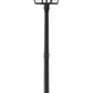 Z-Lite Talbot 20" W x 117" H 4-Light Black Stainless Steel and Iron Clear Beveled Glass Shade Outdoor Post Mounted Fixture