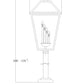 Z-Lite Talbot 20" W x 128" H 4-Light Oil Rubbed Bronze Stainless Steel and Iron Clear Beveled Glass Shade Outdoor Post Mounted Fixture