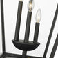 Z-Lite Talbot 20" W x 129" H 4-Light Black Stainless Steel and Iron Clear Beveled Glass Shade Outdoor Post Mounted Fixture