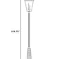 Z-Lite Talbot 20" W x 129" H 4-Light Black Stainless Steel and Iron Clear Beveled Glass Shade Outdoor Post Mounted Fixture