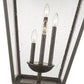 Z-Lite Talbot 20" W x 37" H 4-Light Oil Rubbed Bronze Outdoor Pier Mounted Fixture and Square Pier Mount Hardware With Seedy Glass Shade