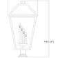 Z-Lite Talbot 20" W x 37" H 4-Light Oil Rubbed Bronze Outdoor Pier Mounted Fixture and Square Pier Mount Hardware With Seedy Glass Shade