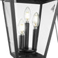 Z-Lite Talbot 30" W x 115" H 9-Light Black Stainless Steel Frame Clear Beveled Glass Shade Outdoor Post Mounted Fixture