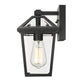 Z-Lite Talbot 7" 1-Light Black Stainless Steel Outdoor Wall Sconce With Clear Beveled Glass Shade