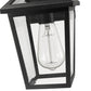 Z-Lite Talbot 7" 1-Light Black Stainless Steel Outdoor Wall Sconce With Clear Beveled Glass Shade