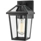 Z-Lite Talbot 7" 1-Light Black Stainless Steel Outdoor Wall Sconce With Clear Beveled Glass Shade