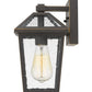 Z-Lite Talbot 7" 1-Light Oil Rubbed Bronze Stainless Steel Outdoor Wall Sconce With Seedy Glass Shade