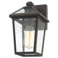 Z-Lite Talbot 7" 1-Light Oil Rubbed Bronze Stainless Steel Outdoor Wall Sconce With Seedy Glass Shade