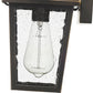 Z-Lite Talbot 7" 1-Light Oil Rubbed Bronze Stainless Steel Outdoor Wall Sconce With Seedy Glass Shade