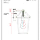 Z-Lite Talbot 7" 1-Light Oil Rubbed Bronze Stainless Steel Outdoor Wall Sconce With Seedy Glass Shade