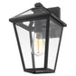 Z-Lite Talbot 8" 1-Light Black Stainless Steel Outdoor Wall Sconce With Clear Beveled Glass Shade