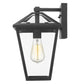 Z-Lite Talbot 8" 1-Light Black Stainless Steel Outdoor Wall Sconce With Clear Beveled Glass Shade
