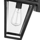 Z-Lite Talbot 8" 1-Light Black Stainless Steel Outdoor Wall Sconce With Clear Beveled Glass Shade