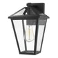 Z-Lite Talbot 8" 1-Light Black Stainless Steel Outdoor Wall Sconce With Clear Beveled Glass Shade