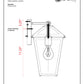 Z-Lite Talbot 8" 1-Light Black Stainless Steel Outdoor Wall Sconce With Clear Beveled Glass Shade
