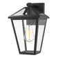 Z-Lite Talbot 8" 1-Light Black Stainless Steel Outdoor Wall Sconce With Clear Beveled Glass Shade