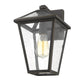 Z-Lite Talbot 8" 1-Light Oil Rubbed Bronze Stainless Steel Outdoor Wall Sconce With Seedy Glass Shade