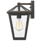 Z-Lite Talbot 8" 1-Light Oil Rubbed Bronze Stainless Steel Outdoor Wall Sconce With Seedy Glass Shade