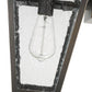 Z-Lite Talbot 8" 1-Light Oil Rubbed Bronze Stainless Steel Outdoor Wall Sconce With Seedy Glass Shade