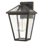 Z-Lite Talbot 8" 1-Light Oil Rubbed Bronze Stainless Steel Outdoor Wall Sconce With Seedy Glass Shade