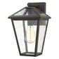 Z-Lite Talbot 8" 1-Light Oil Rubbed Bronze Stainless Steel Outdoor Wall Sconce With Seedy Glass Shade