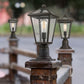 Z-Lite Talbot 8" W x 19" H 1-Light Oil Rubbed Bronze Outdoor Pier Mounted Fixture and Square Pier Mount Hardware With Seedy Glass Shade