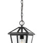 Z-Lite Talbot 9" 1-Light Black Outdoor Chain Mount Ceiling Fixture With Clear Beveled Glass Shade