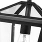 Z-Lite Talbot 9" 1-Light Black Outdoor Chain Mount Ceiling Fixture With Clear Beveled Glass Shade