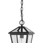 Z-Lite Talbot 9" 1-Light Black Outdoor Chain Mount Ceiling Fixture With Clear Beveled Glass Shade