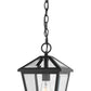 Z-Lite Talbot 9" 1-Light Black Outdoor Chain Mount Ceiling Fixture With Clear Beveled Glass Shade