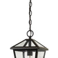 Z-Lite Talbot 9" 1-Light Oil Rubbed Bronze Outdoor Chain Mount Ceiling Fixture With Seedy Glass Shade