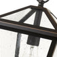 Z-Lite Talbot 9" 1-Light Oil Rubbed Bronze Outdoor Chain Mount Ceiling Fixture With Seedy Glass Shade