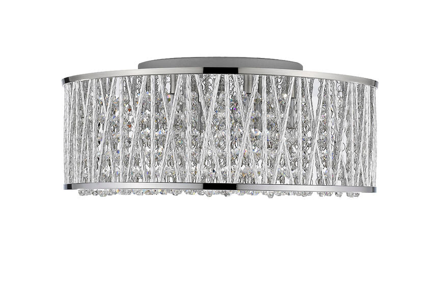 Z-Lite Terra 16" 6-Light Chrome Flush Mount Lighting