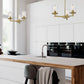 Z-Lite Thayer 19" 3-Light Luxe Gold Steel and Clear Glass Shade Pendant Light