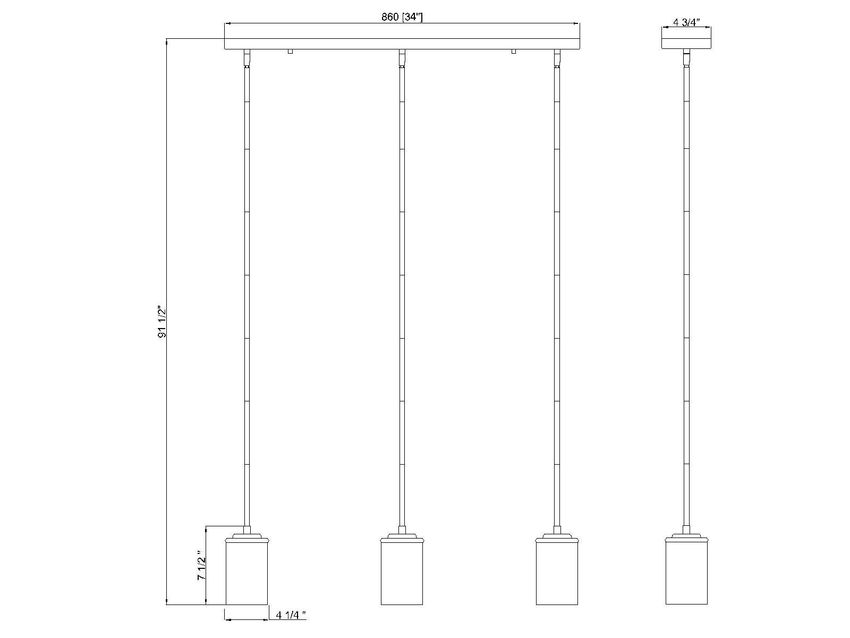 Z-Lite Thayer 5" 3-Light Brushed Nickel Steel and Clear Glass Shade Pendant Light