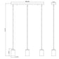 Z-Lite Thayer 5" 3-Light Matte Black Steel and Clear Glass Shade Pendant Light