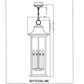 Z-Lite Tiberius 12" 6-Light Candelabra Base Black Aluminum Clear Seedy Glass Shade Outdoor Chain Mount Ceiling Fixture