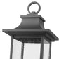 Z-Lite Tiberius 5017PHBS-BK 4-Light Candelabra Base Black Aluminum Clear Seedy Glass Shade Outdoor Post Mount Fixture