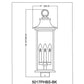 Z-Lite Tiberius 5017PHBS-BK 4-Light Candelabra Base Black Aluminum Clear Seedy Glass Shade Outdoor Post Mount Fixture