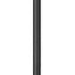 Z-Lite Tiberius 5017PHXLR-5010P-BK 6-Light Candelabra Base Black Aluminum Clear Seedy Glass Shade Outdoor Post Mounted Fixture