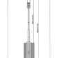 Z-Lite Tiberius 5017PHXLR-5010P-BK 6-Light Candelabra Base Black Aluminum Clear Seedy Glass Shade Outdoor Post Mounted Fixture
