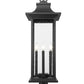 Z-Lite Tiberius 5017PHXLR-533PM-BK 6-Light Candelabra Base Black Aluminum Clear Seedy Glass Shade Outdoor Pier Mounted Fixture