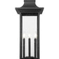 Z-Lite Tiberius 5017PHXLR-BK 6-Light Candelabra Base Black Aluminum Clear Seedy Glass Shade Outdoor Post Mount Fixture