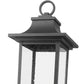 Z-Lite Tiberius 5017PHXLR-BK 6-Light Candelabra Base Black Aluminum Clear Seedy Glass Shade Outdoor Post Mount Fixture