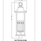 Z-Lite Tiberius 5017PHXLR-BK 6-Light Candelabra Base Black Aluminum Clear Seedy Glass Shade Outdoor Post Mount Fixture