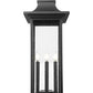 Z-Lite Tiberius 5017PHXLS-BK 6-Light Candelabra Base Black Aluminum Clear Seedy Glass Shade Outdoor Post Mount Fixture