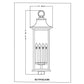 Z-Lite Tiberius 5017PHXLS-BK 6-Light Candelabra Base Black Aluminum Clear Seedy Glass Shade Outdoor Post Mount Fixture