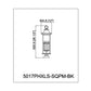 Z-Lite Tiberius 5017PHXLS-SQPM-BK 6-Light Candelabra Base Black Aluminum Clear Seedy Glass Shade Outdoor Pier Mounted Fixture